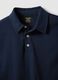 Long sleeve blue pure cotton polo &ndash; regular fit_5