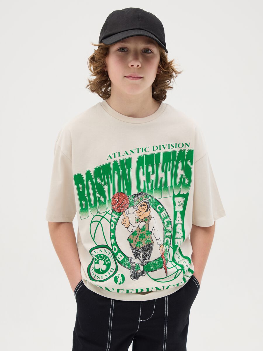 T-shirt in cotone con stampa NBA Boston Celtics_0
