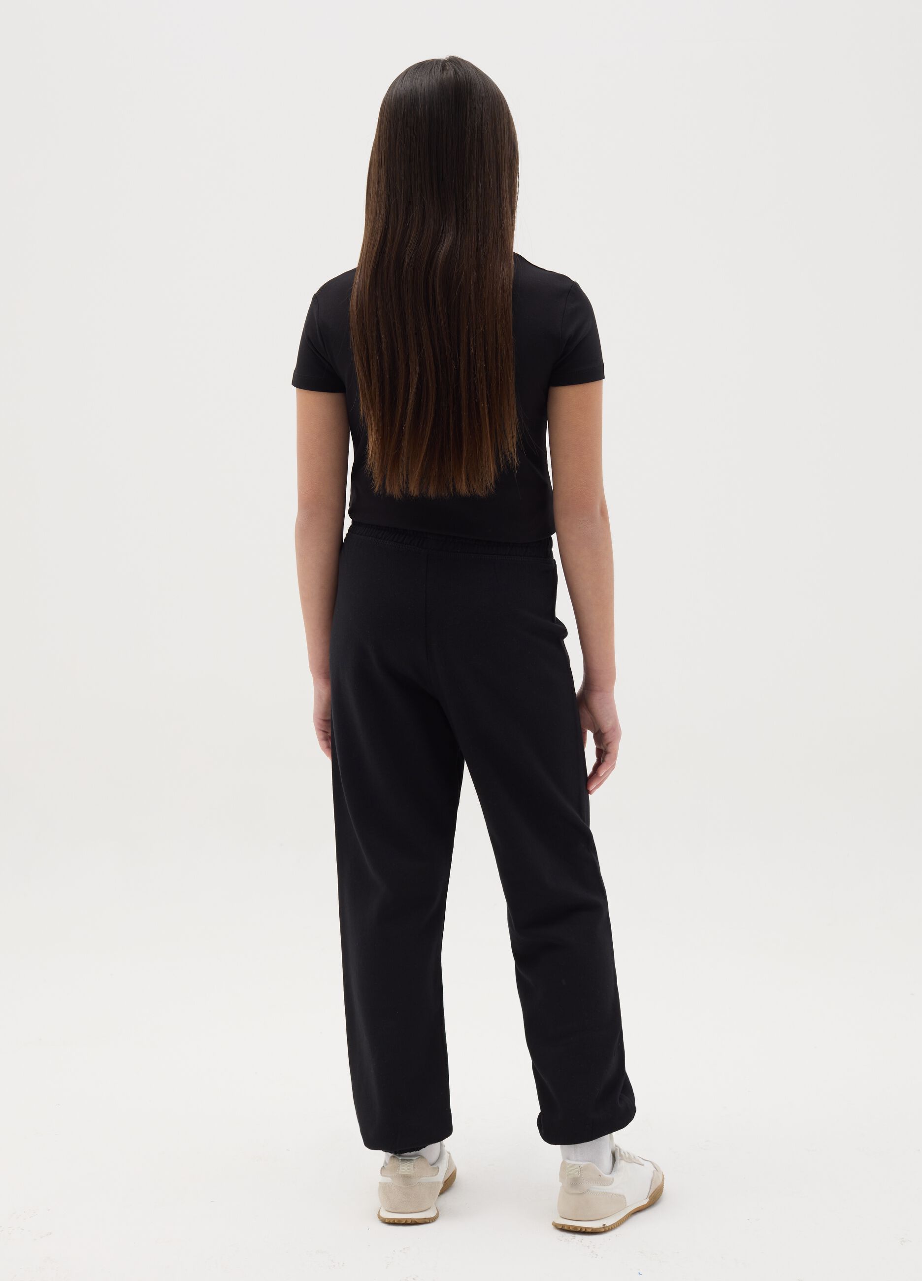 Joggers in cotone con profili elasticati