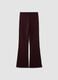 Plum purple flared leggings in stretch cotton_2