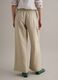 Beige pure linen straight-fit trousers with drawstring_2