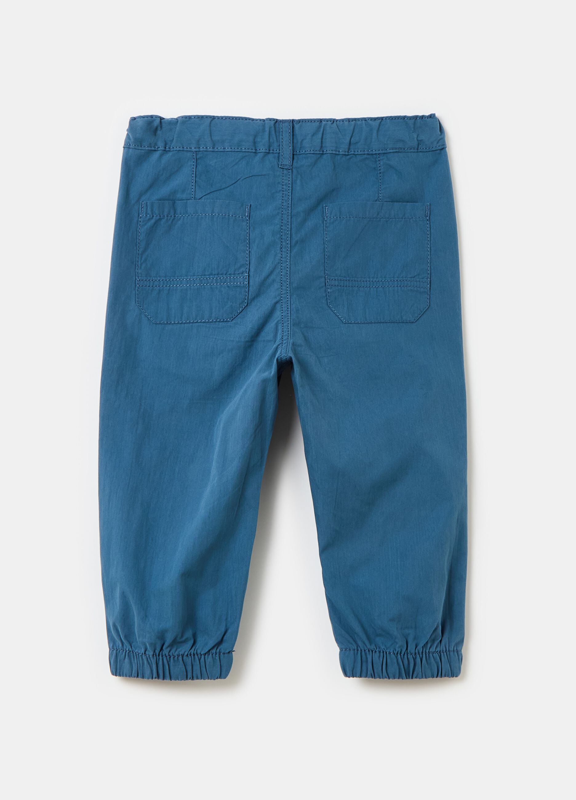 Trousers with elasticated ankles