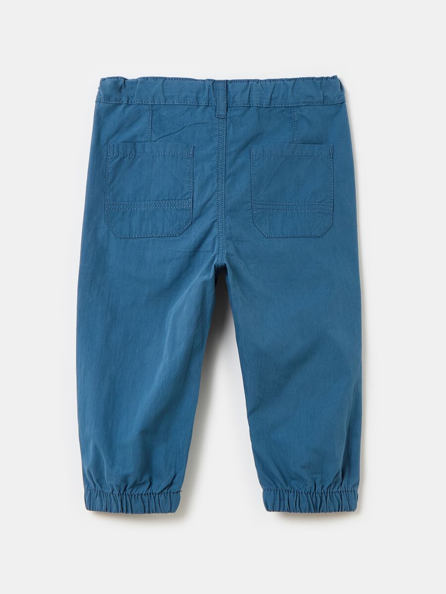 Trousers with elasticated ankles_1