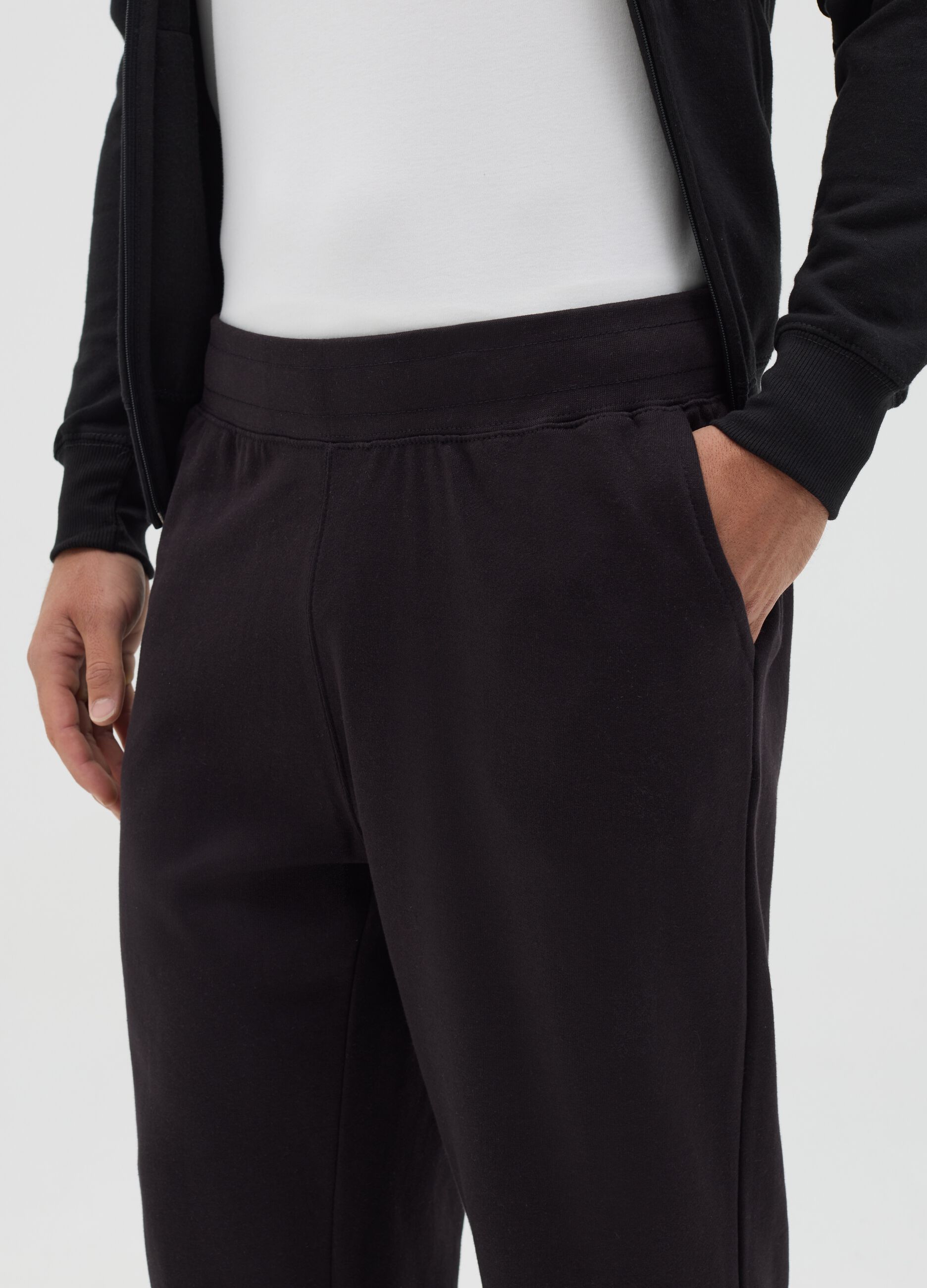 Joggers in cotton with drawstring