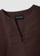 Top marrone in misto lino e viscosa oversize fit_5