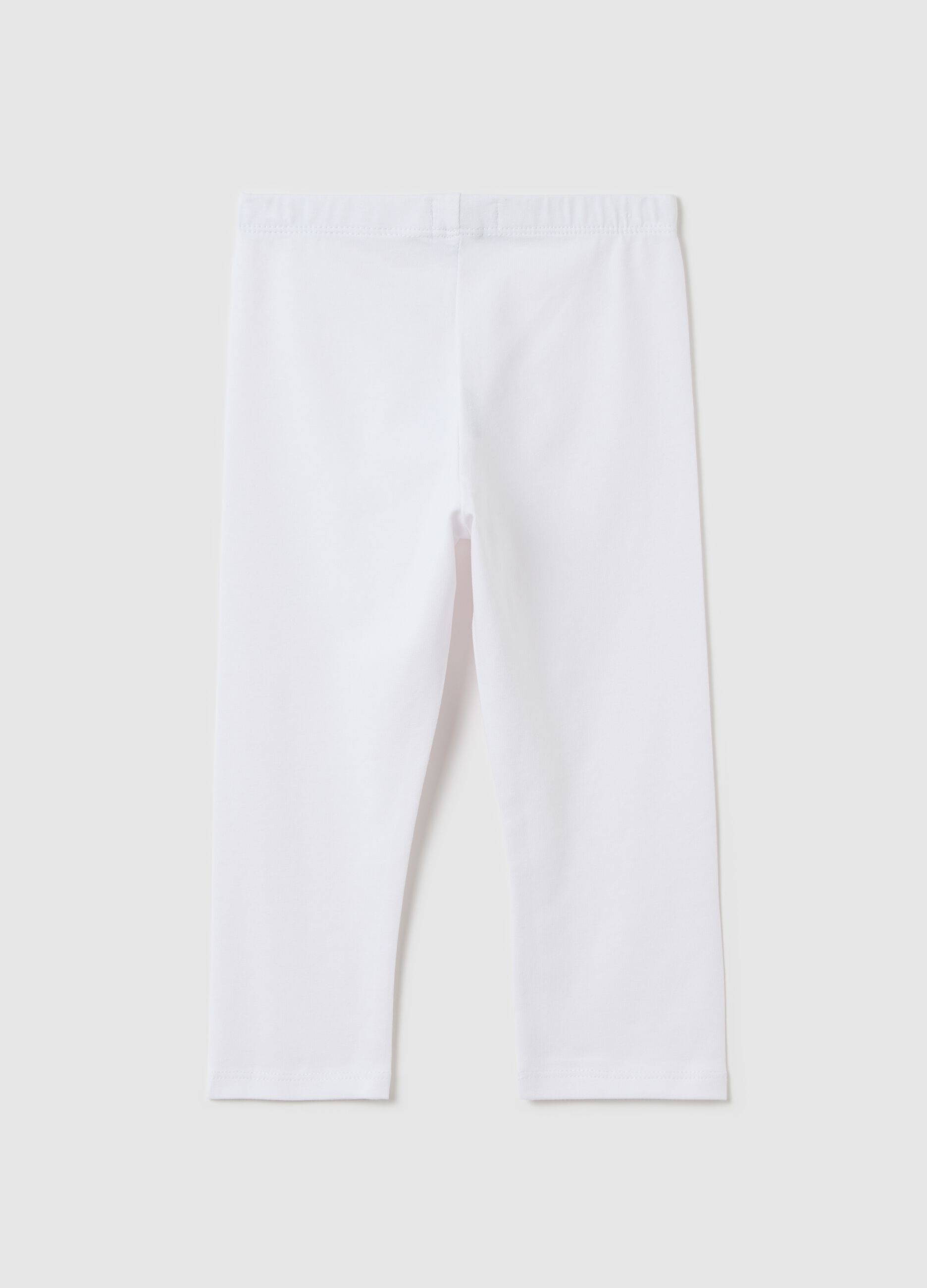 OVS Kids White Cotton Stretch Leggings
