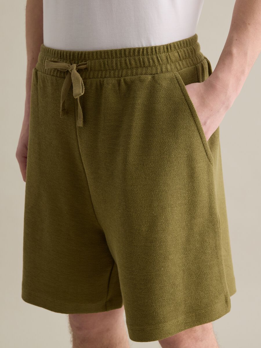 Green cotton Bermuda shorts by Piombo_2