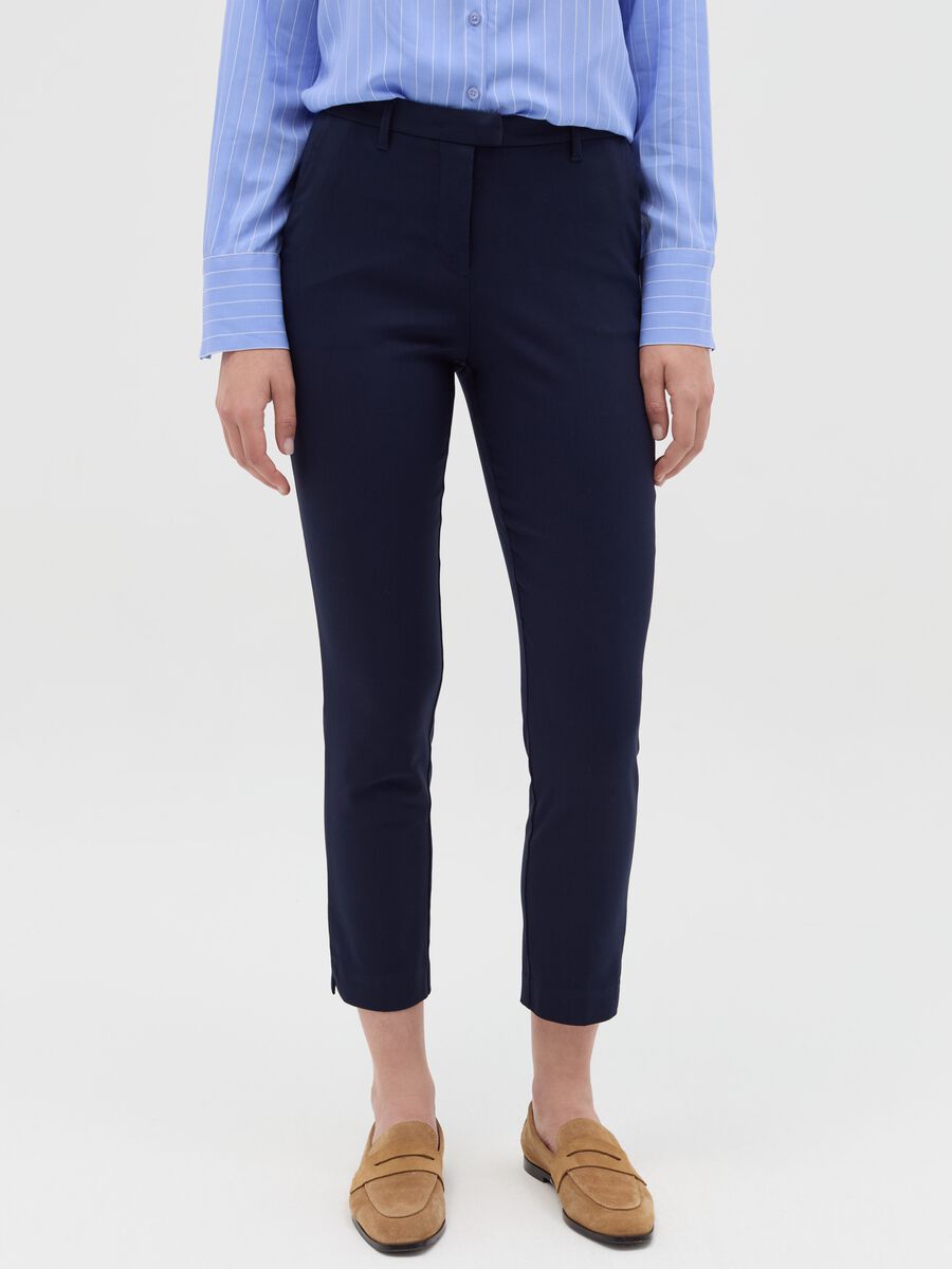 Slim-fit ankle-length chinos_1