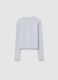 Girls' grey cotton blend long sleeve top regular fit_4