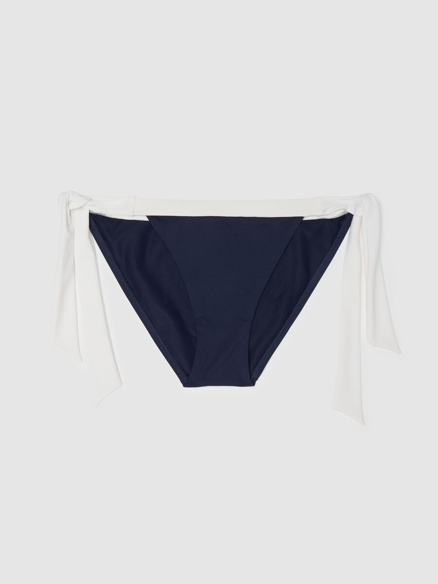 Women’s bikini briefs in multicoloured stretch fabric with ties_4