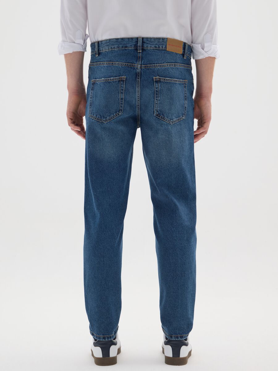Pure cotton blue relaxed fit jeans_2