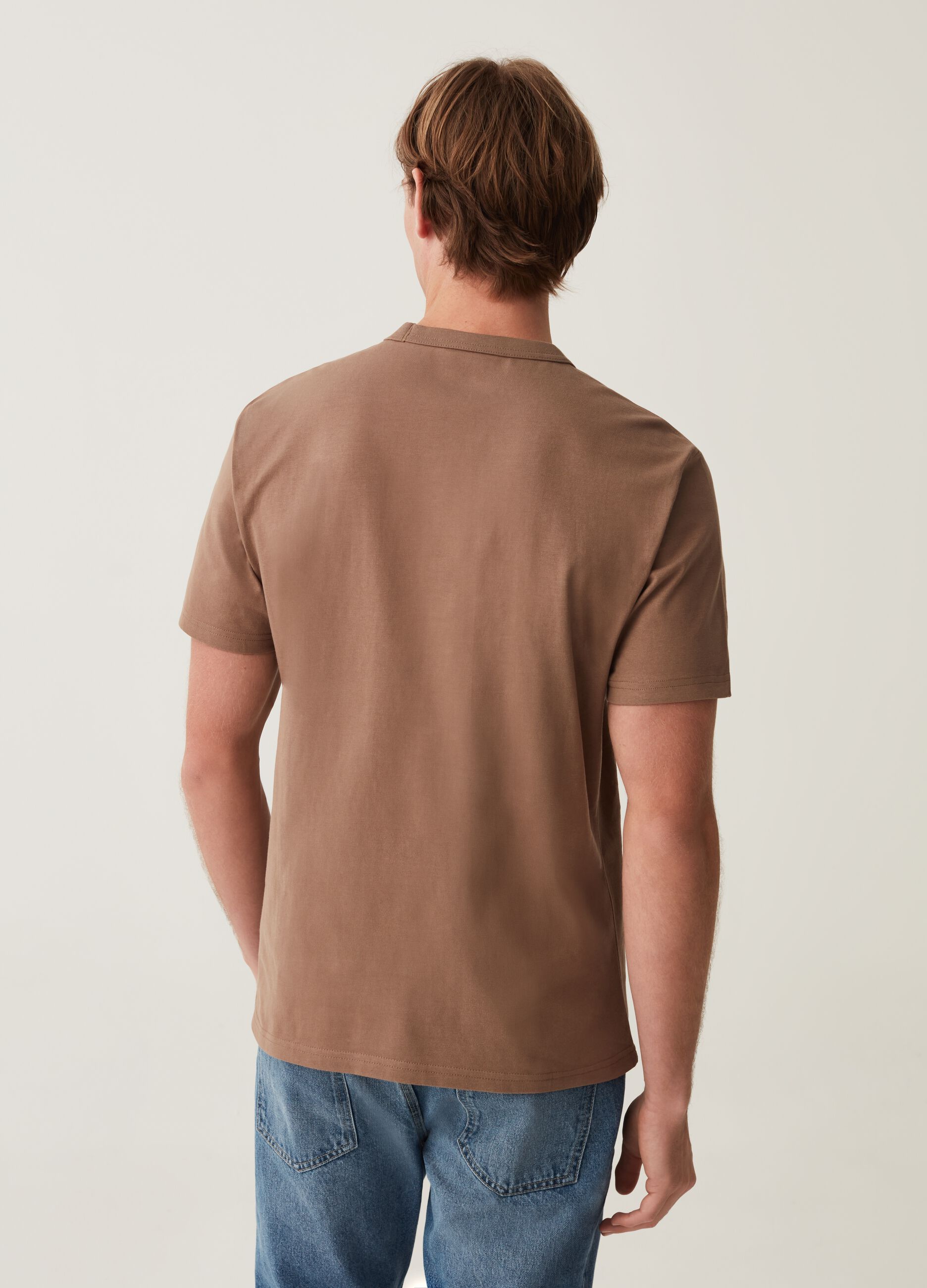 T-shirt in cotone con scollo rotondo