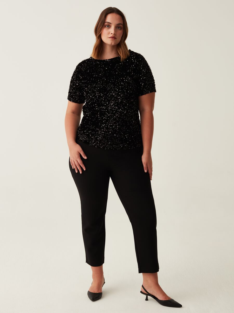 T-shirt in paillettes Curvy_0