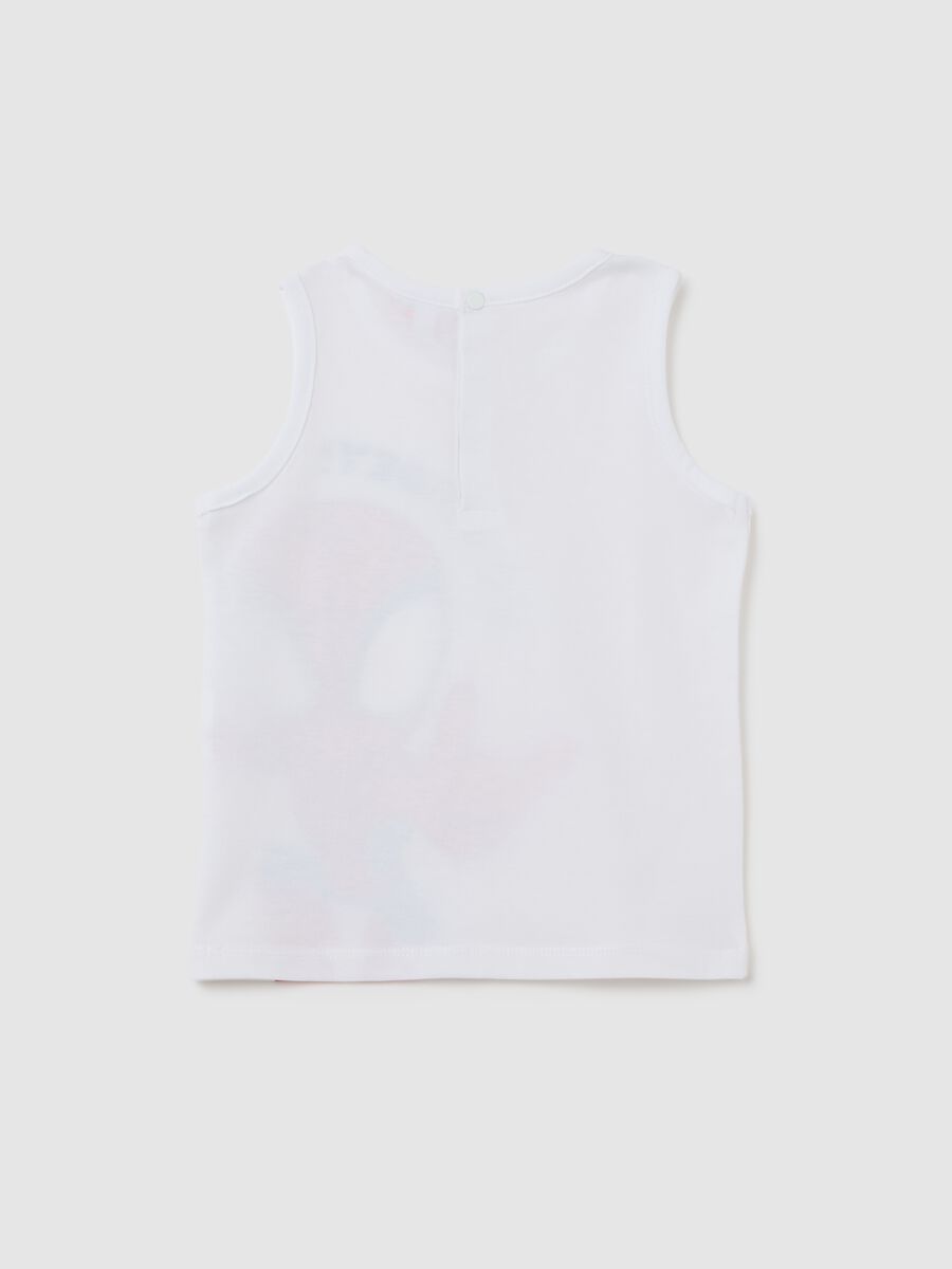Infant white pure cotton T-shirt regular fit with print_1