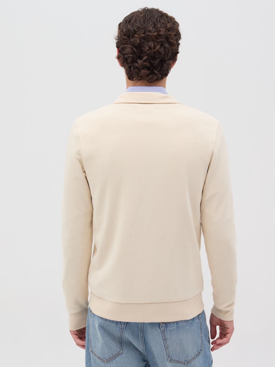 Full-zip sweatshirt in French terry with high neck_3