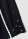 Pantaloni neri wide leg in viscosa elasticizzata con bande a contrasto_2