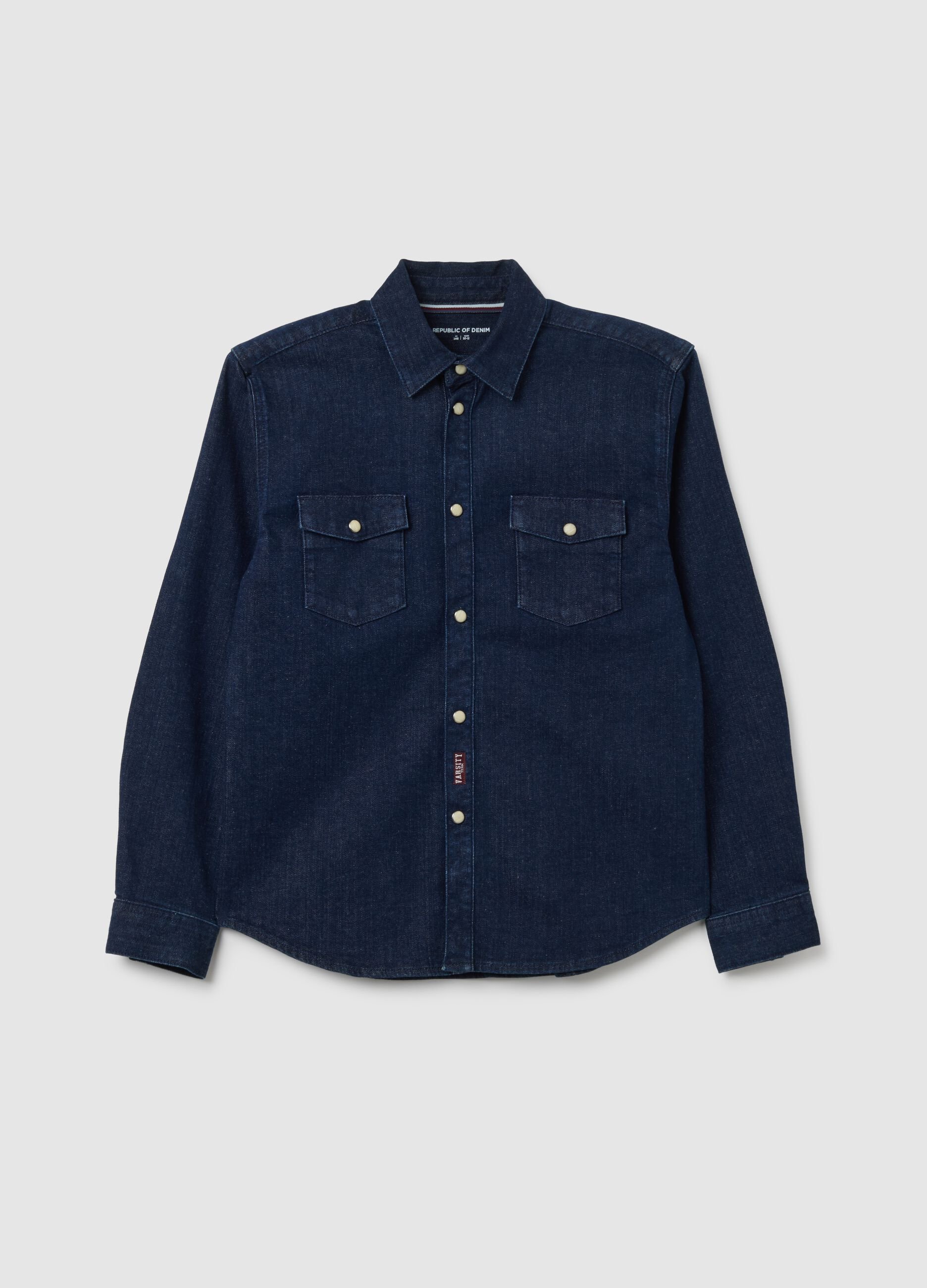 Boys' Blue Denim Shirt Regular Fit