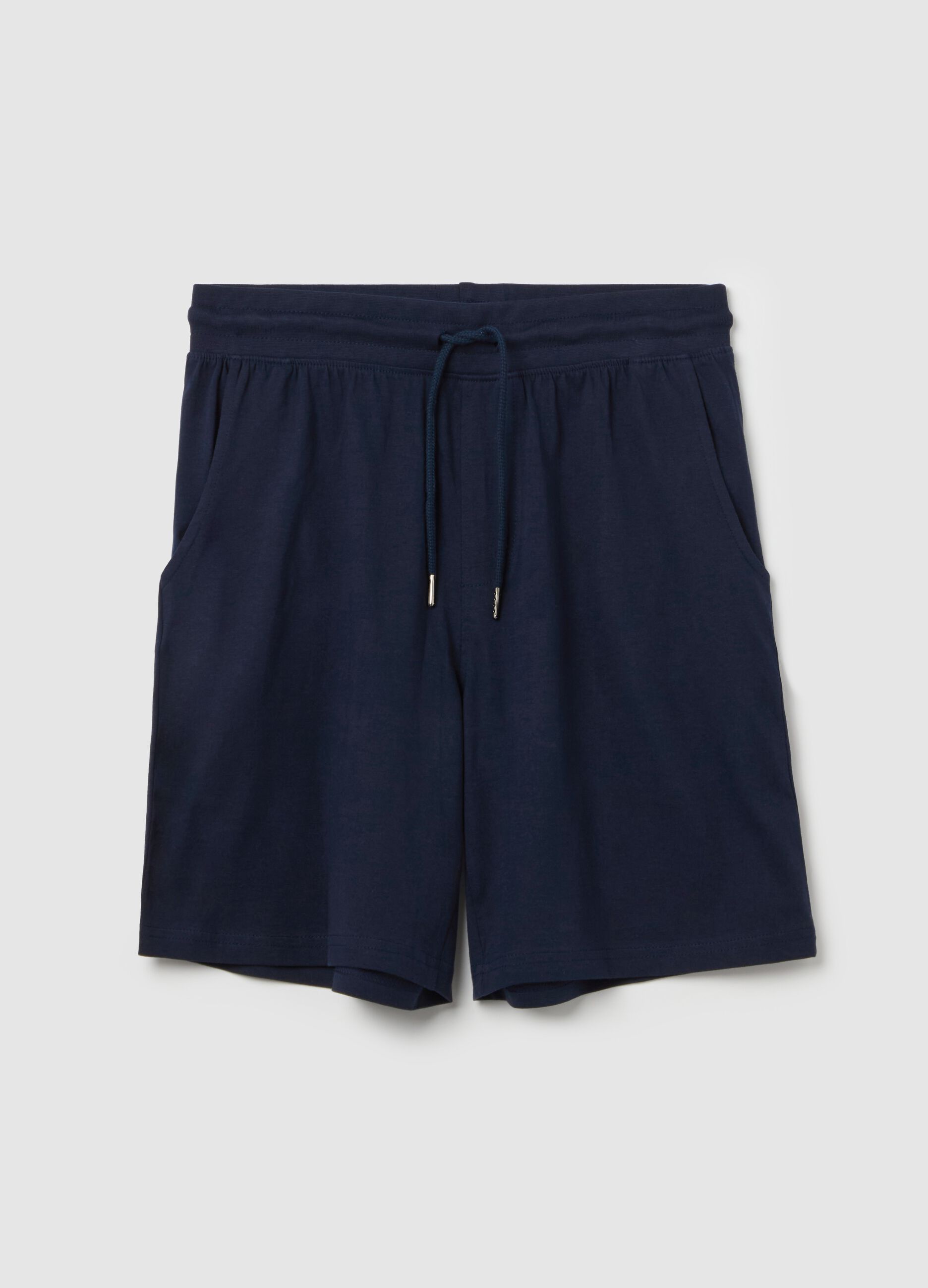 Short pyjama trousers with drawstring