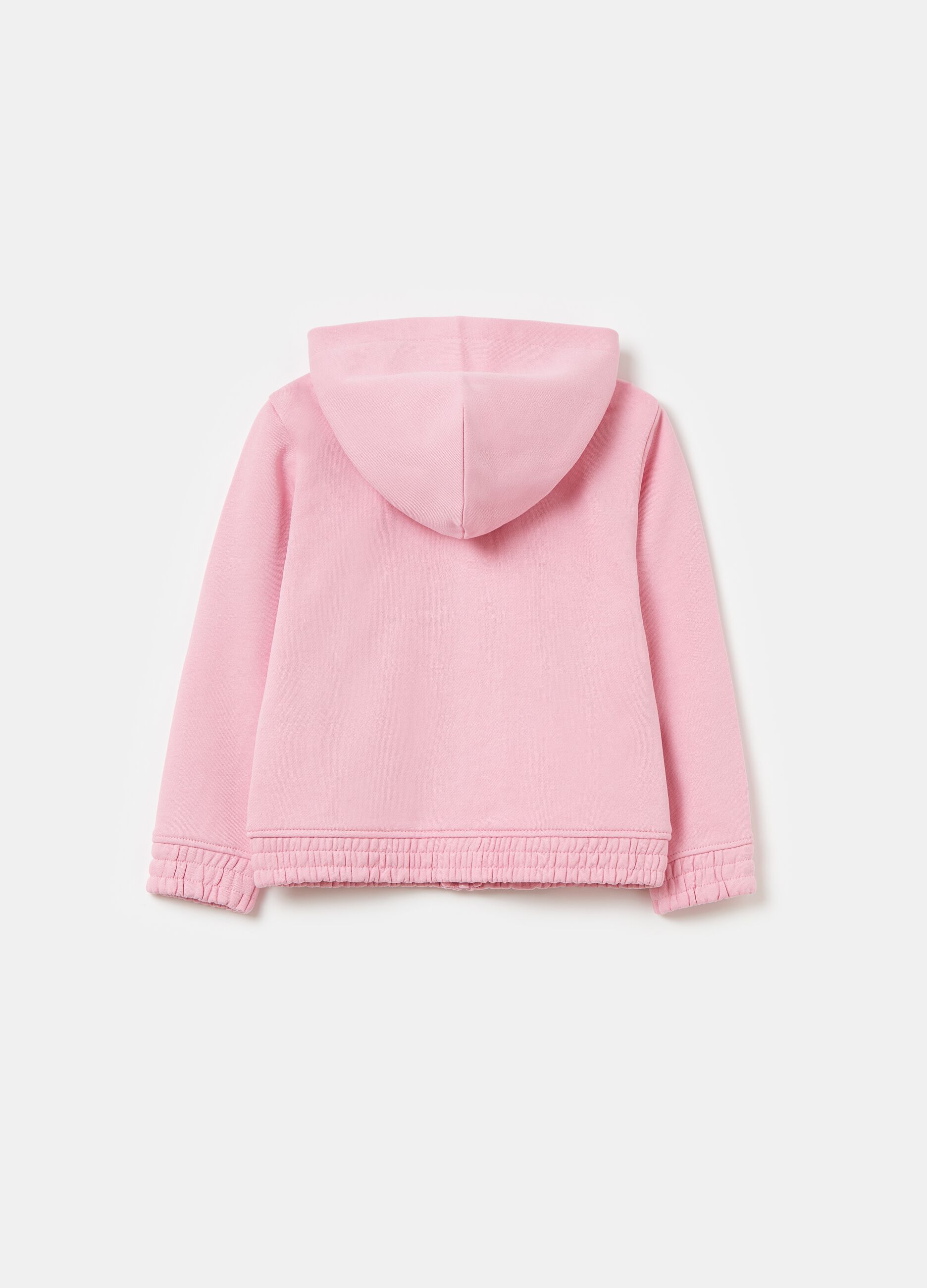 Full-zip Essential in cotone bio con cappuccio