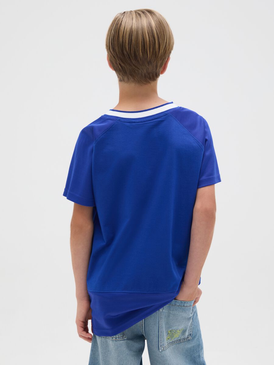 Children's blue pure cotton T-shirt with Giants logo_1
