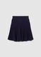 Girls' Blue Skirt in Cotton Blend, Regular Fit with Cable Detail_1