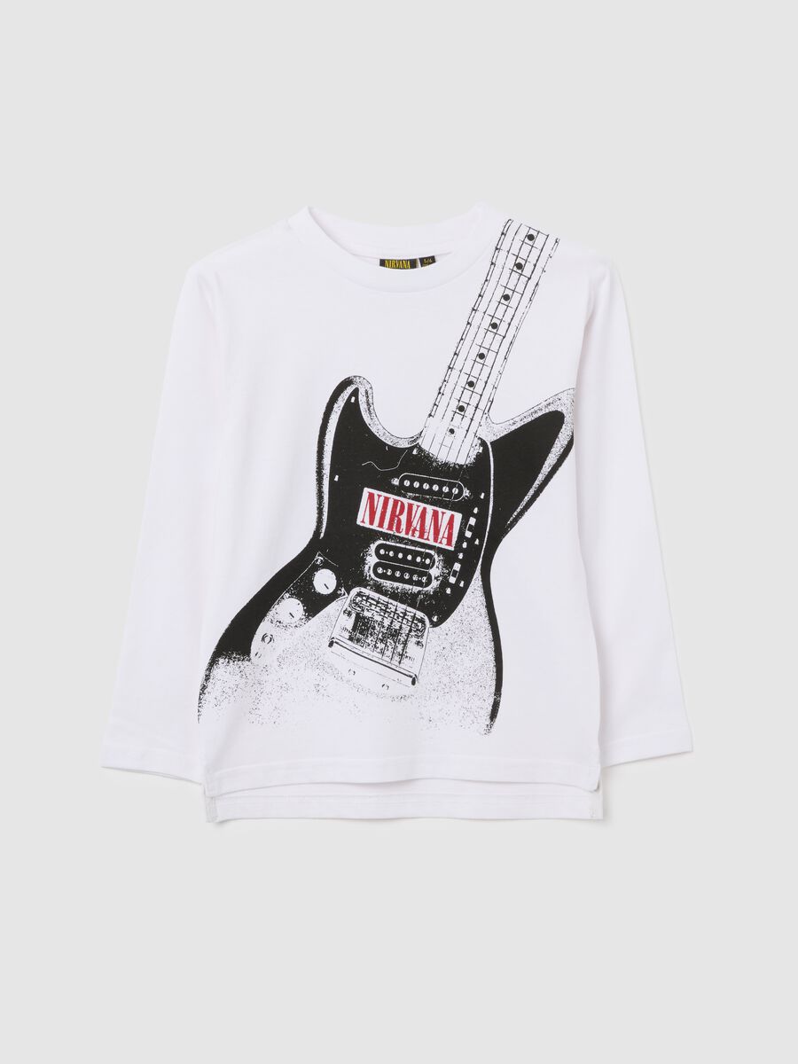 Children's white pure cotton regular fit T-shirt with print_0