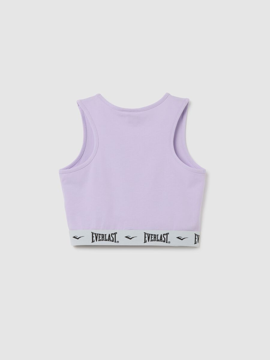 Top cropped da ragazza in cotone elasticizzato viola fitted_1