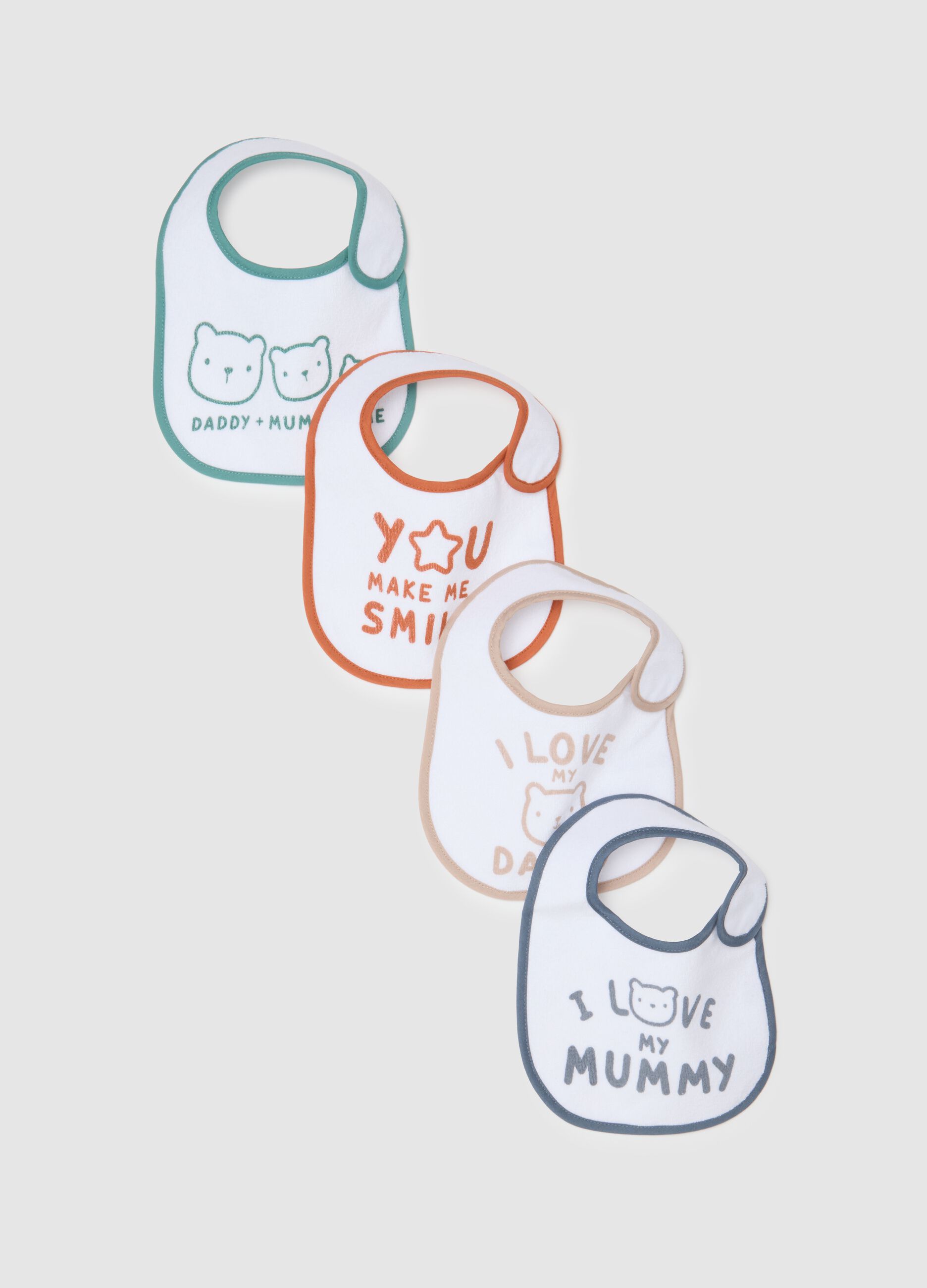Newborn Multipack Bib Set in Multicolour Cotton Blend