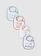 Newborn Multipack Bib Set in Multicolour Cotton Blend_0