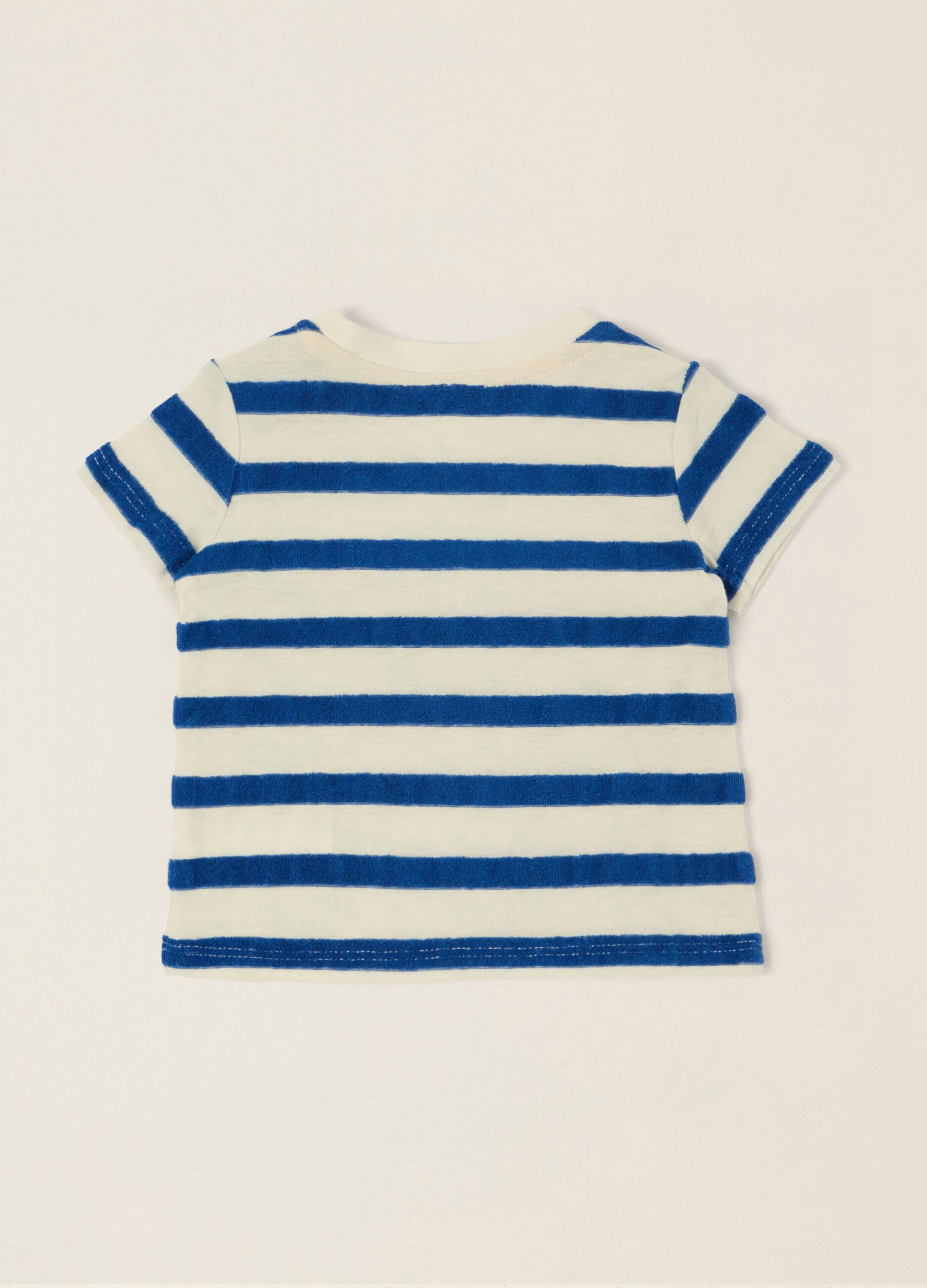 Multicolour striped cotton-blend baby T-shirt, regular fit