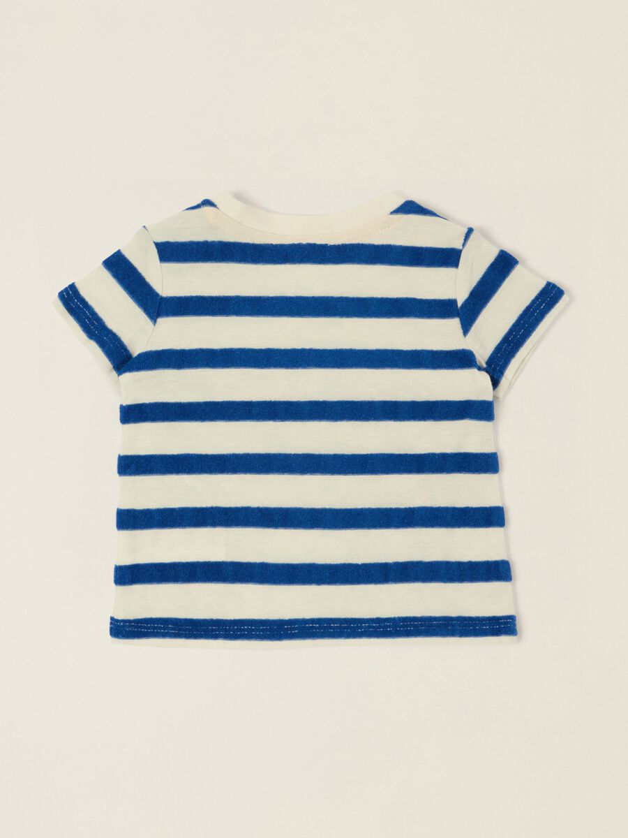 Multicolour striped cotton-blend baby T-shirt, regular fit_2