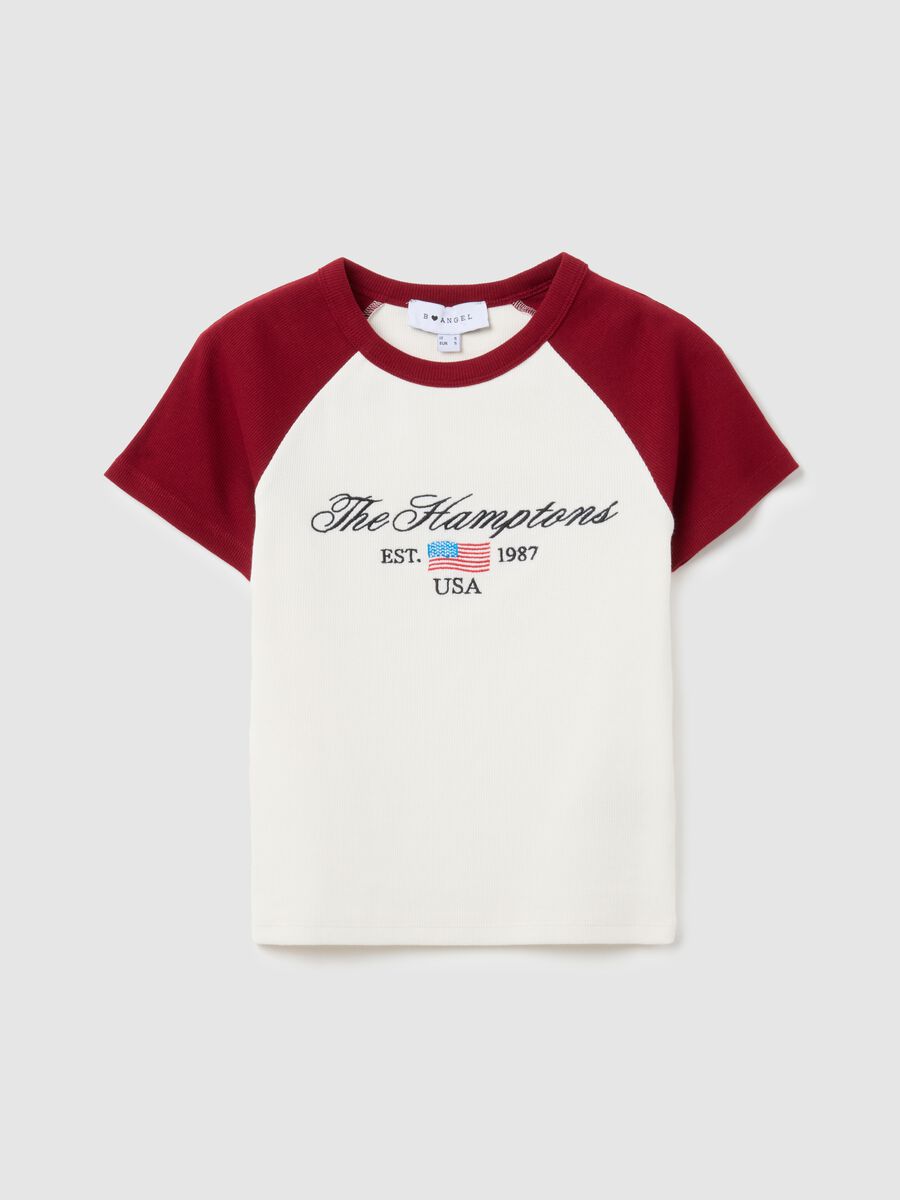 T-shirt in cotone elasticizzato multicolor fitted_4