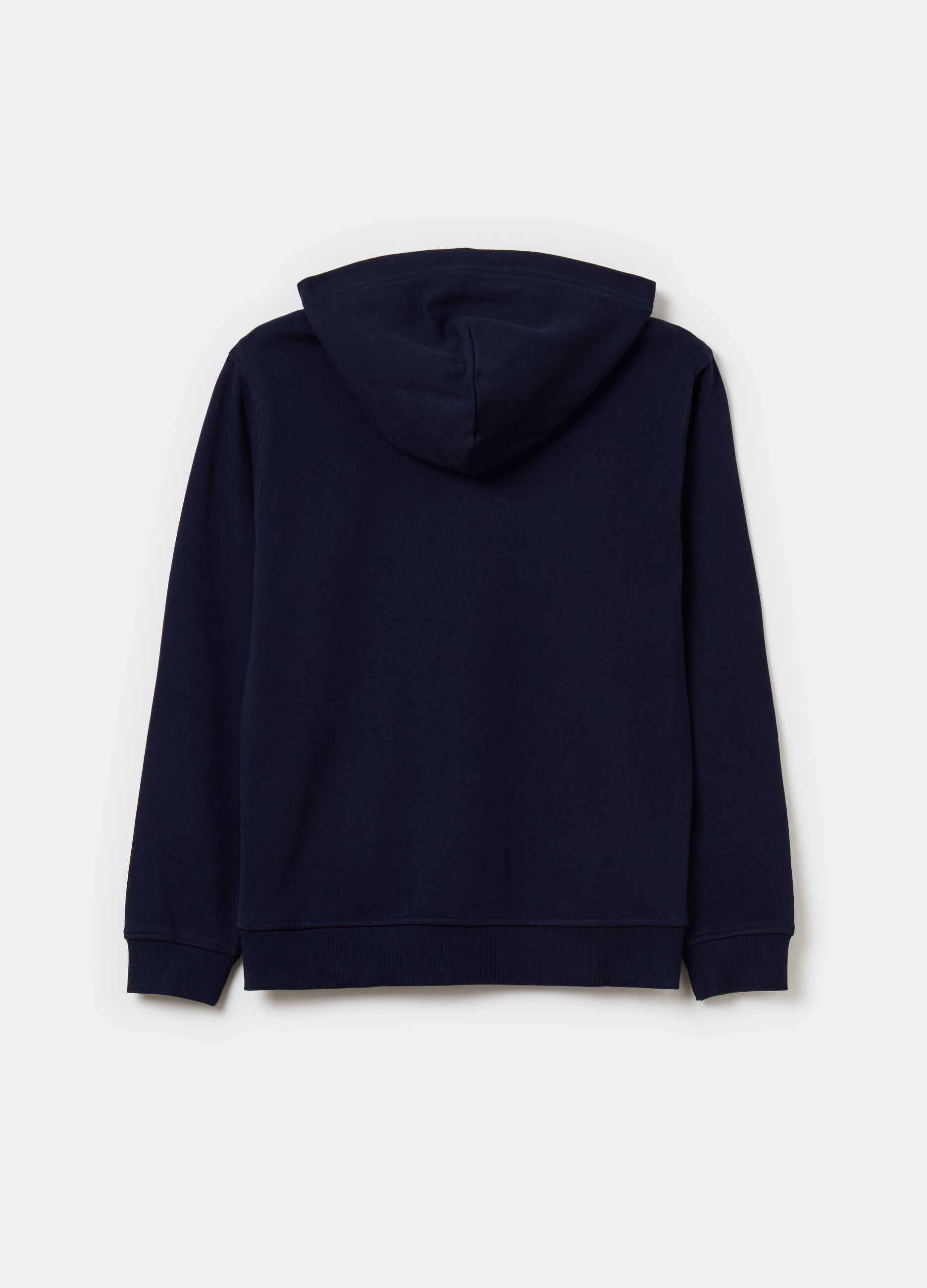 Full-zip Essential in cotone bio con cappuccio