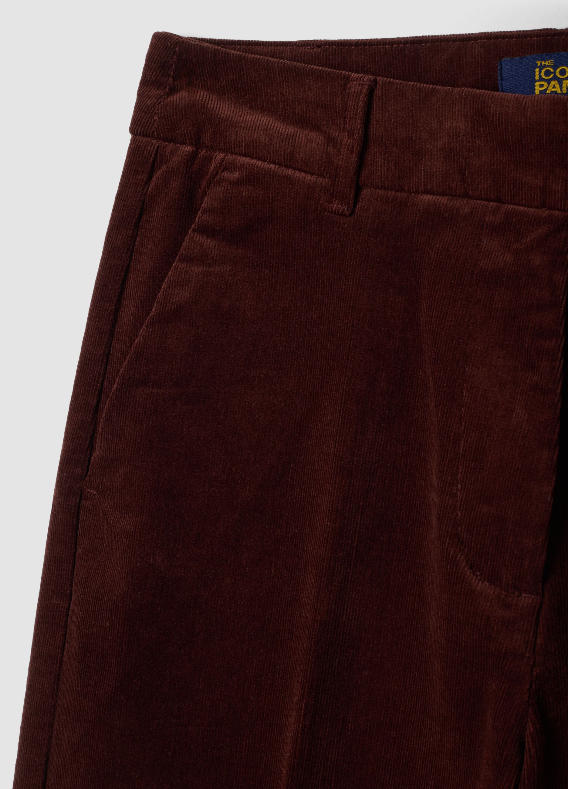 Brown The Iconic Pants straight-fit stretch cotton corduroy trousers