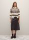 Beige pullover with multicolour jacquard patterns regular fit_1