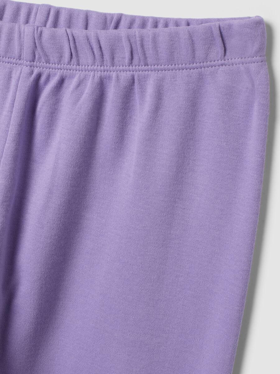 Purple pure organic cotton pyjamas with teddy print, regular fit_3