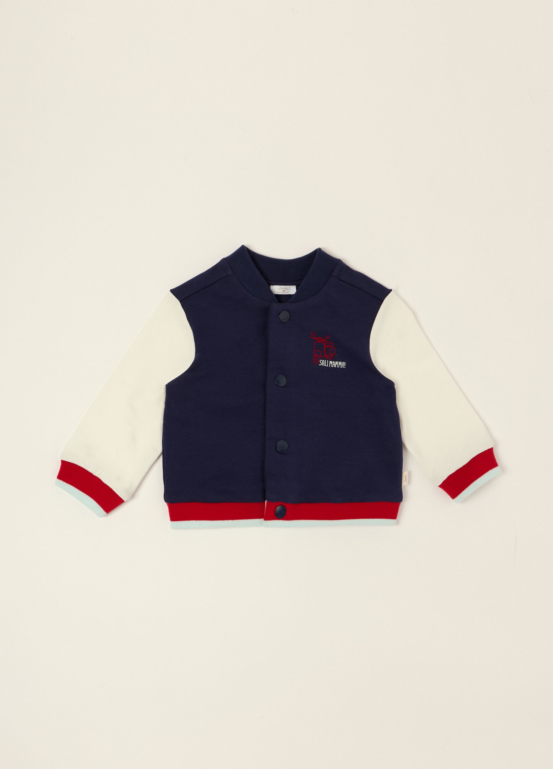 Blue stretch cotton sweatshirt