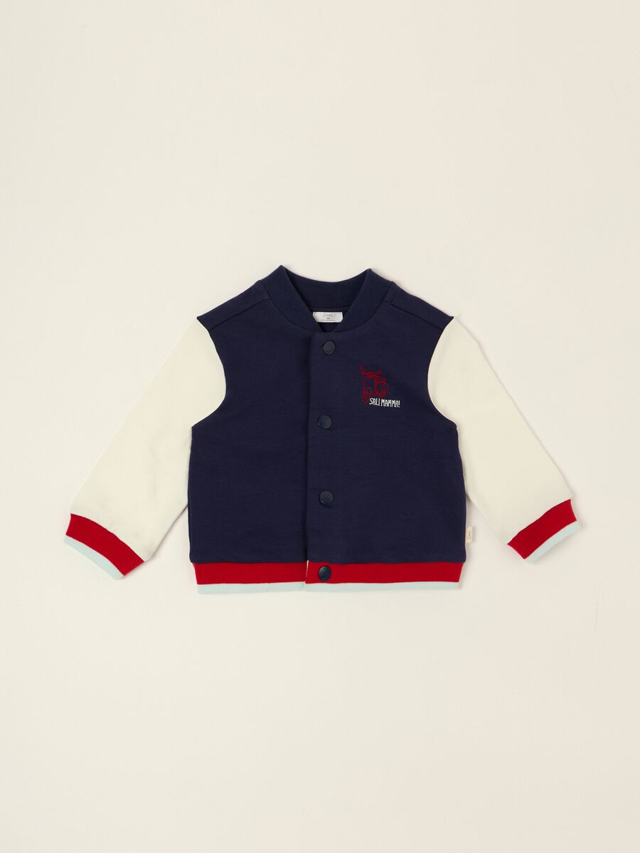 Blue stretch cotton sweatshirt_0