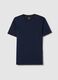 Blue pure cotton regular fit T-shirt_4