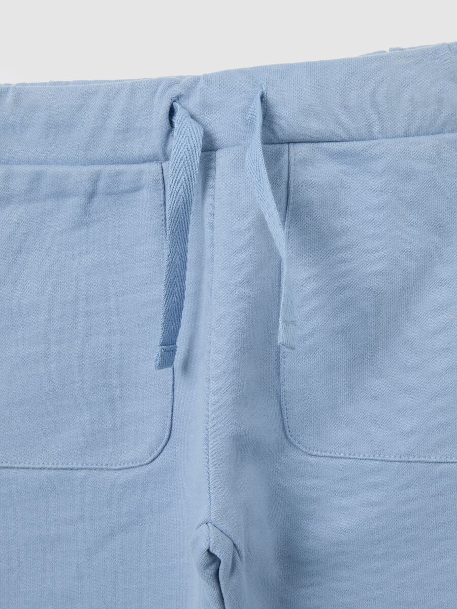 Newborn blue cotton outfit with inscription_2