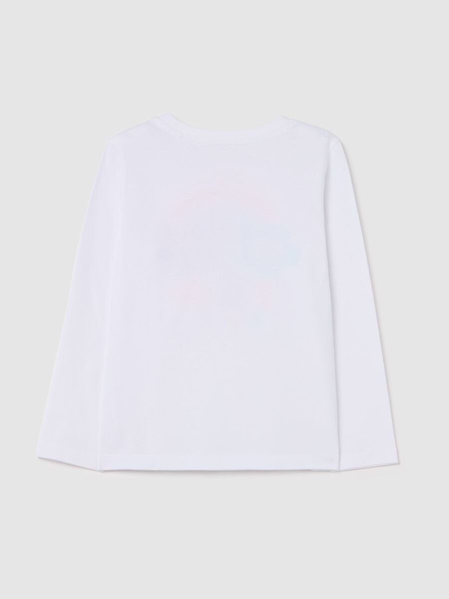 Cotton T-shirt with print and long sleeves_1