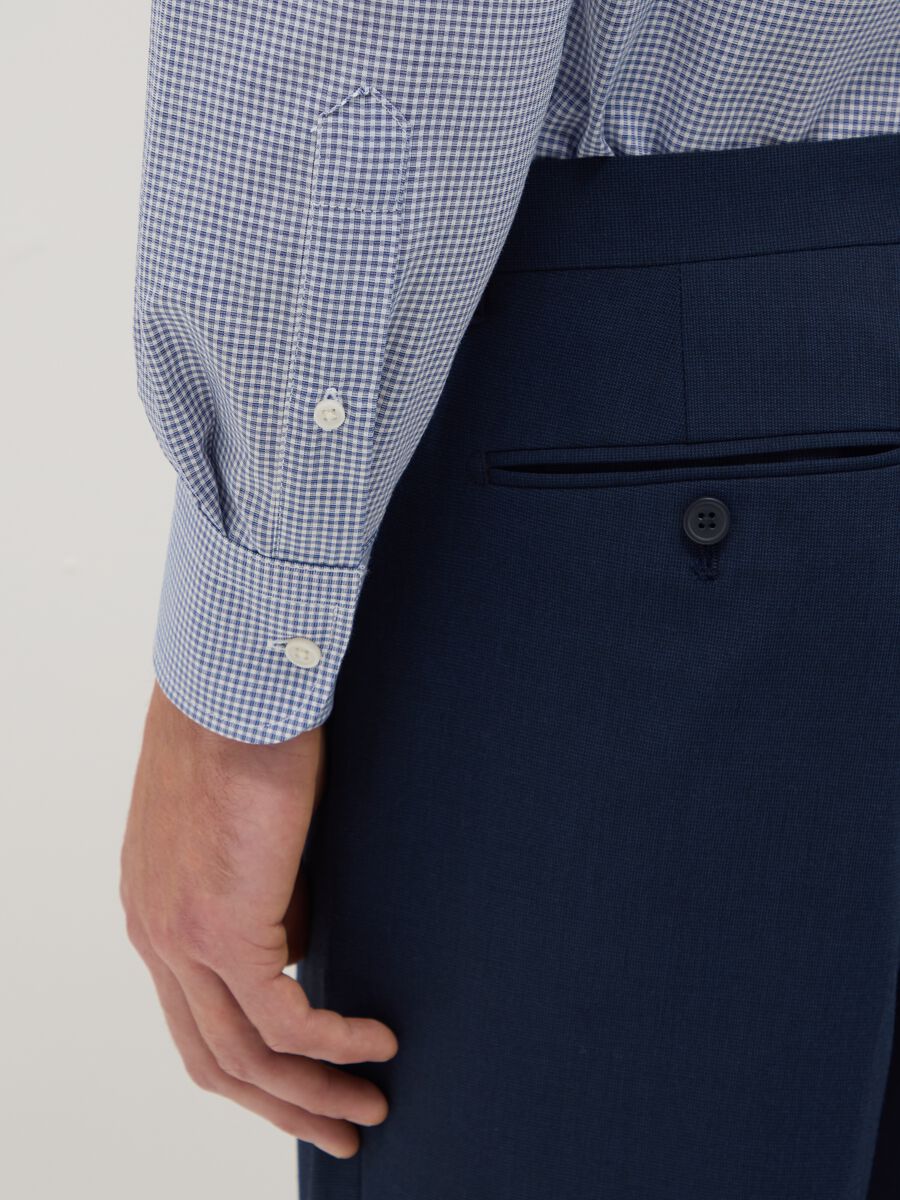 Multicolour Plaid Cotton Blend Slim Fit Easy Iron Shirt_3