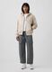 Beige cotton-blend hooded sweatshirt with GAP logo_1