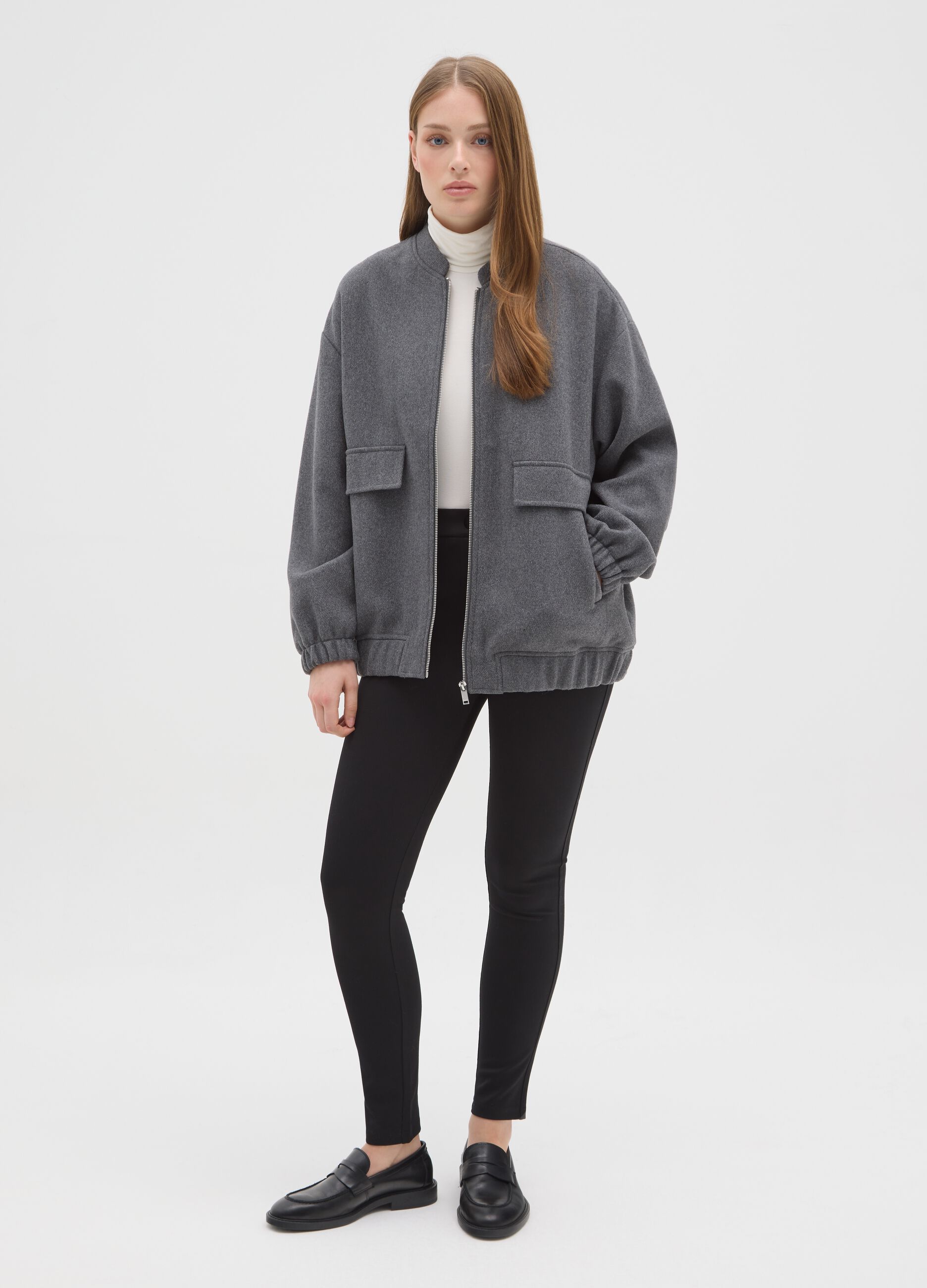 Black Stretch Regular Fit Leggings