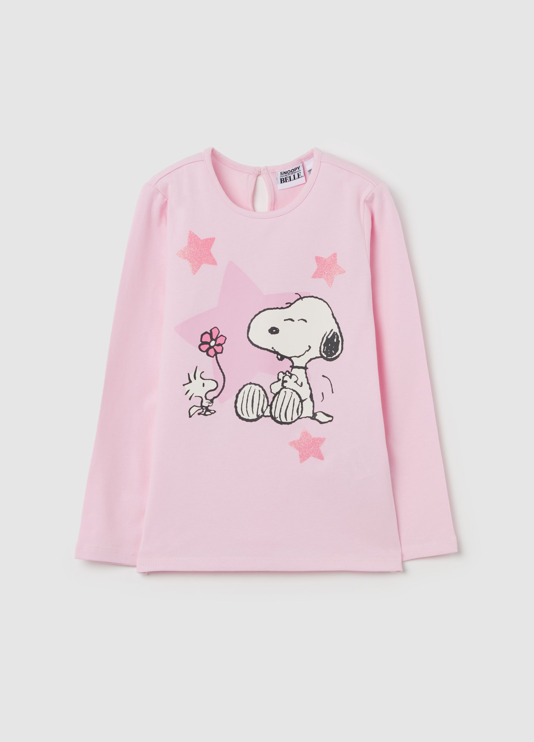 T shirt a maniche lunghe con stampa Snoopy Rosa SNOOPY da Bimba OVS