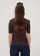 Brown viscose-blend polo jumper, regular fit_3
