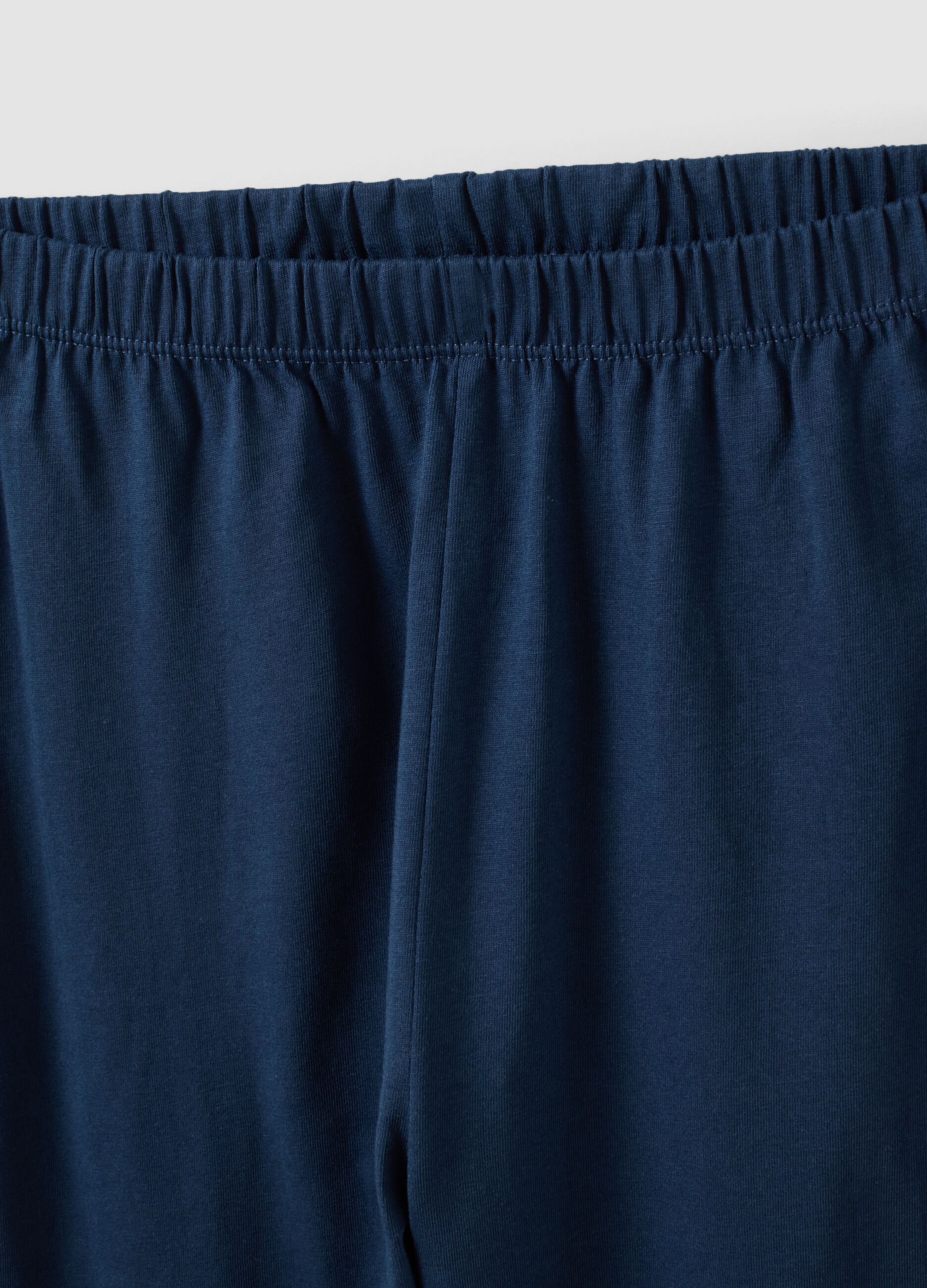 Blue organic cotton pyjamas with &ldquo;Cookies&rdquo; slogan for boys