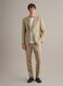 Beige slim-fit pure linen trousers_0