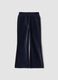 Light blue flared stretch cotton trousers_0
