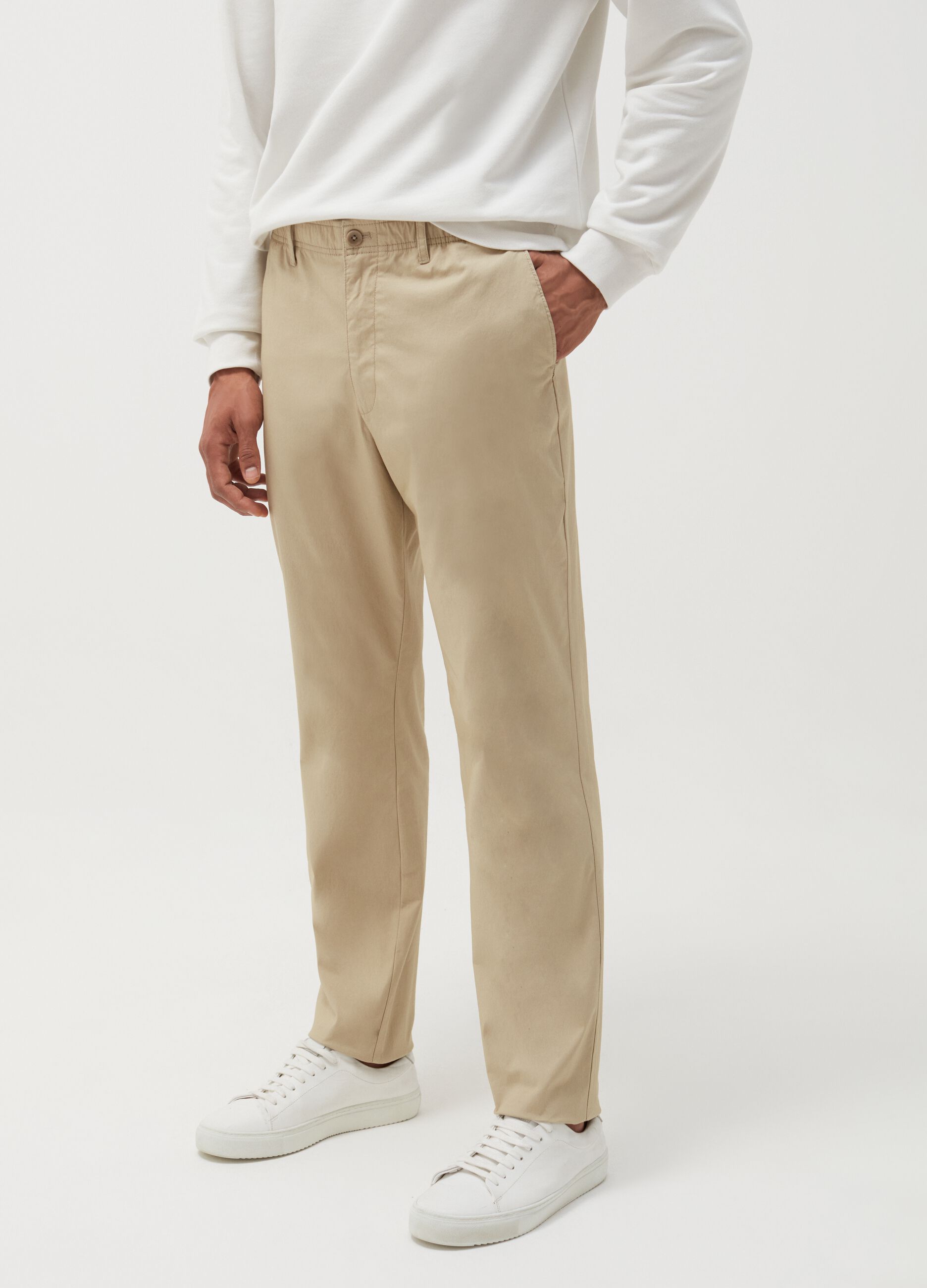 Pantalone slim fit in cotone stretch